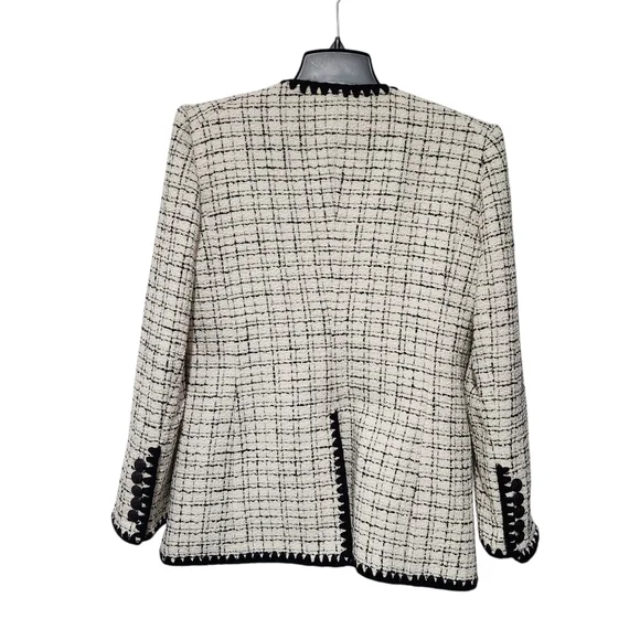 Veronica Beard Albia tweed jacket size 6 black and white new with tag
